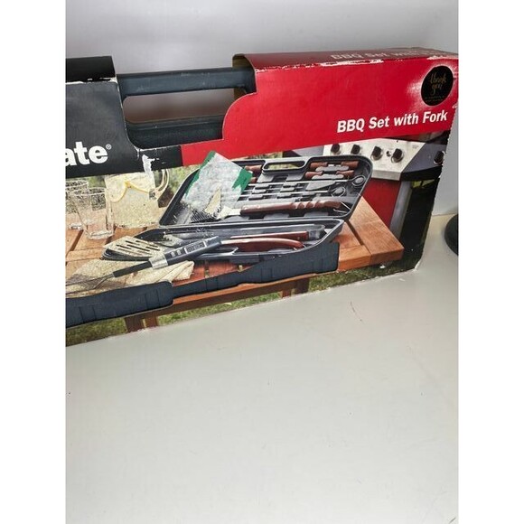 Chefmate 17 Piece Stainless Steel Bbq Tool Set With Digital Thermometer Fork - Picture 9 of 11